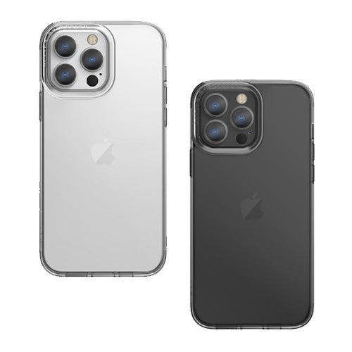 Husa de protectie pentru iPhone 14 Pro, cu suport metalic pentru camera, Bracket Series, Flippy, Protectie Antisoc, PC mat, silicon moale pe margini, Transparent - vivimall.ro