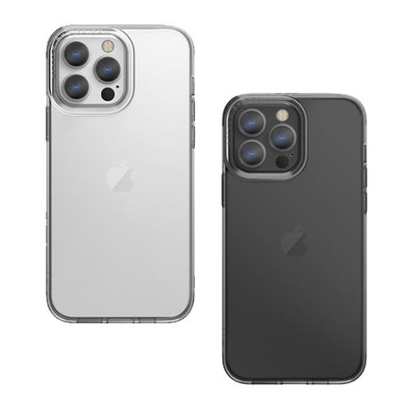 Husa de protectie pentru iPhone 14 Pro, cu suport metalic pentru camera, Bracket Series, Flippy, Protectie Antisoc, PC mat, silicon moale pe margini, Transparent - vivimall.ro
