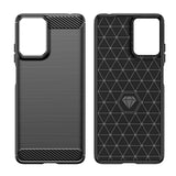 Husa de Protectie pentru Motorola Moto G04 5G / Moto G24 5G, Vivimall, Protectie 360, din TPU cu element de Carbon, Anti Alunecare, 1.8 mm, Negru - vivimall.ro