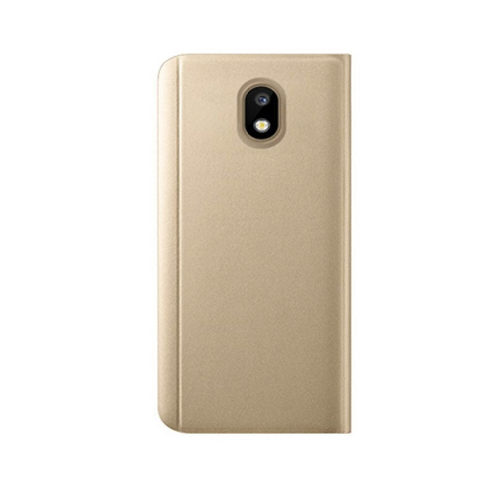Husa de protectie pentru Samsung Galaxy J7 2017 Flip Cover Oglinda Auriu - vivimall.ro