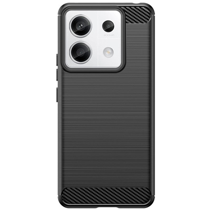 Husa de Protectie pentru Xiaomi Redmi Note 13 Pro, Vivimall, Protectie 360, din TPU cu element de Carbon, Anti Alunecare, 1.8 mm, Negru - vivimall.ro