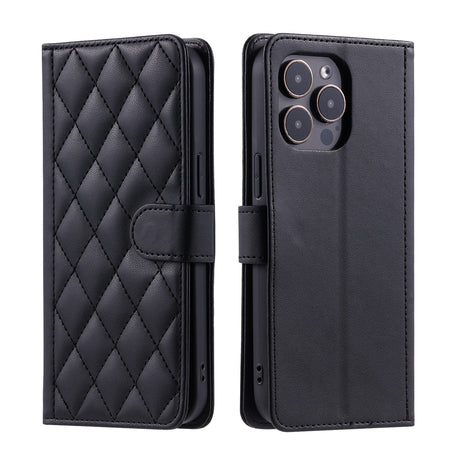 Husă tip carte iPhone 15 Pro deschisă, sloturi card și compartiment bani vizibile, interior TPU