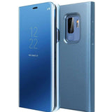 Husa de Protectie Tip Carte, Flippy, pentru Samsung Galaxy S10, Flip Cover Oglinda, din Piele Ecologica si PC, Albastră - vivimall.ro
