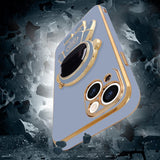 Husa de Protectie TPU 2in1, Vivimall, pentru Apple iPhone 14 Plus, Astronaut cu Suport, Antisoc, Rezistenta la Impact, Protectie Camera, Albastru - vivimall.ro