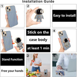 Husa de Protectie TPU 2in1, Vivimall, pentru Apple iPhone 14 Plus, Astronaut cu Suport, Antisoc, Rezistenta la Impact, Protectie Camera, Albastru - vivimall.ro