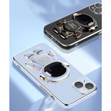 Husa de Protectie TPU 2in1, Vivimall, pentru Apple iPhone 15 Plus, Astronaut cu Suport, Antisoc, Rezistenta la Impact, Protectie Camera, Albastru - vivimall.ro