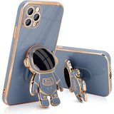 Husa de Protectie TPU 2in1, Vivimall, pentru Apple iPhone 15 Pro Max, Astronaut cu Suport, Antisoc, Rezistenta la Impact, Protectie Camera, Albastru - vivimall.ro