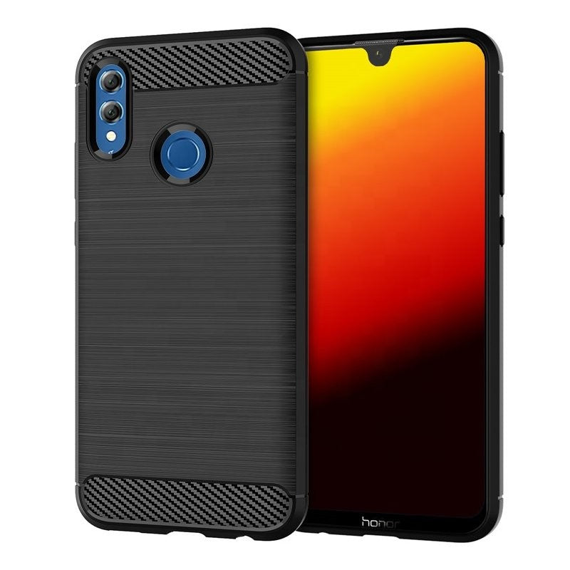 Husa de protectie Tpu, carbon, pentru Samsung Galaxy A8 2018, Negru - vivimall.ro