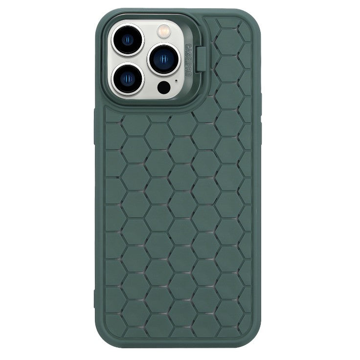Husa de Protectie TPU, Vivimall, pentru Apple iPhone 14, 3D Cube, cu Inel, Protectie Camera, Antisoc, Antizgariere, Antialunecare, Acoperire Completa, Verde - vivimall.ro