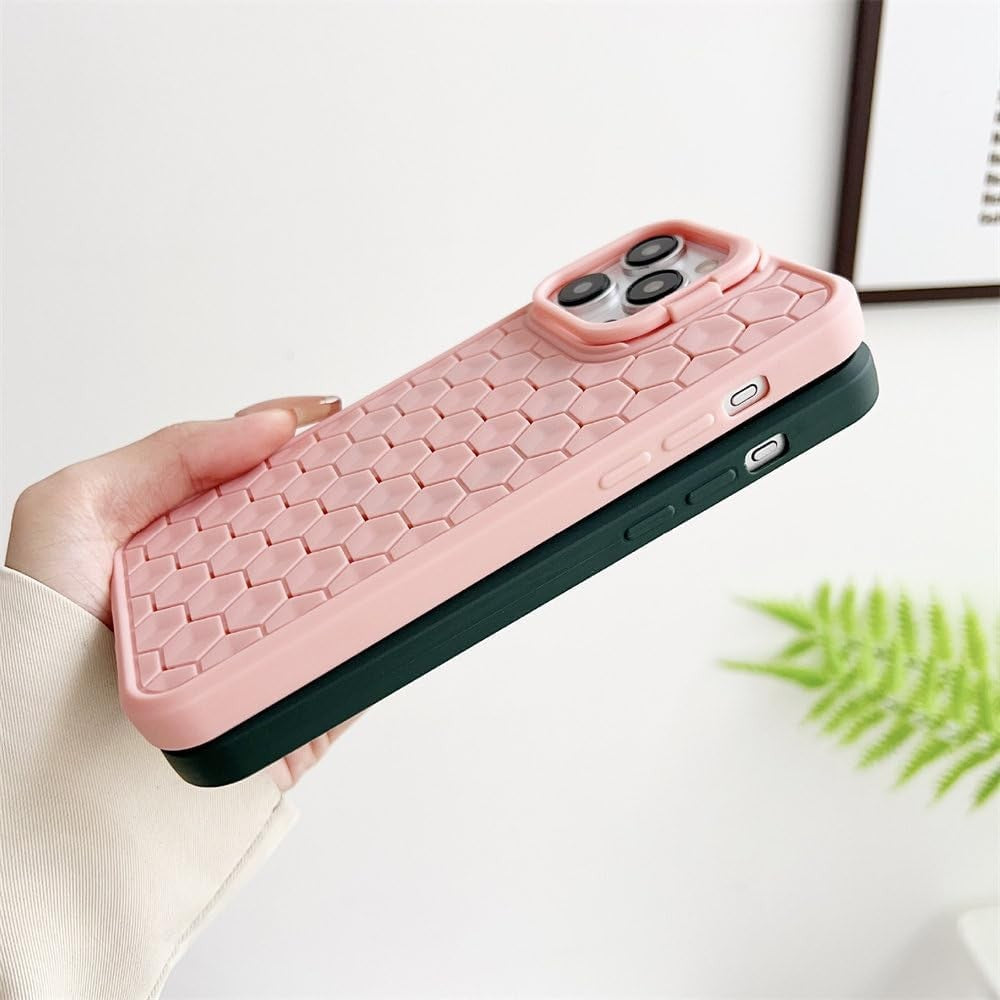 Husa de Protectie TPU, Vivimall, pentru Apple iPhone 14 Pro, 3D Cube, cu Inel, Protectie Camera, Antisoc, Antizgariere, Antialunecare, Acoperire Completa, Roz - vivimall.ro