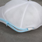 Husa de Spalare Sapca, Vivimall, pentru Masina de Spalat, din Poliester, Circumferinta 53 cm, cu Fermoar, Alb/Albastru - vivimall.ro