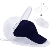 Husa de Spalare Sapca, Vivimall, pentru Masina de Spalat, din Poliester, Circumferinta 53 cm, cu Fermoar, cu Suport Sapca, Alb - vivimall.ro