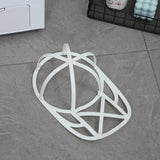 Husa de Spalare Sapca, Vivimall, pentru Masina de Spalat, din Poliester, Circumferinta 53 cm, cu Fermoar, cu Suport Sapca, Alb/Albastru - vivimall.ro