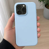Detaliu interior microfibră husă Flippy iPhone 16 Pro albastru, protecție anti-zgârieturi carcasă