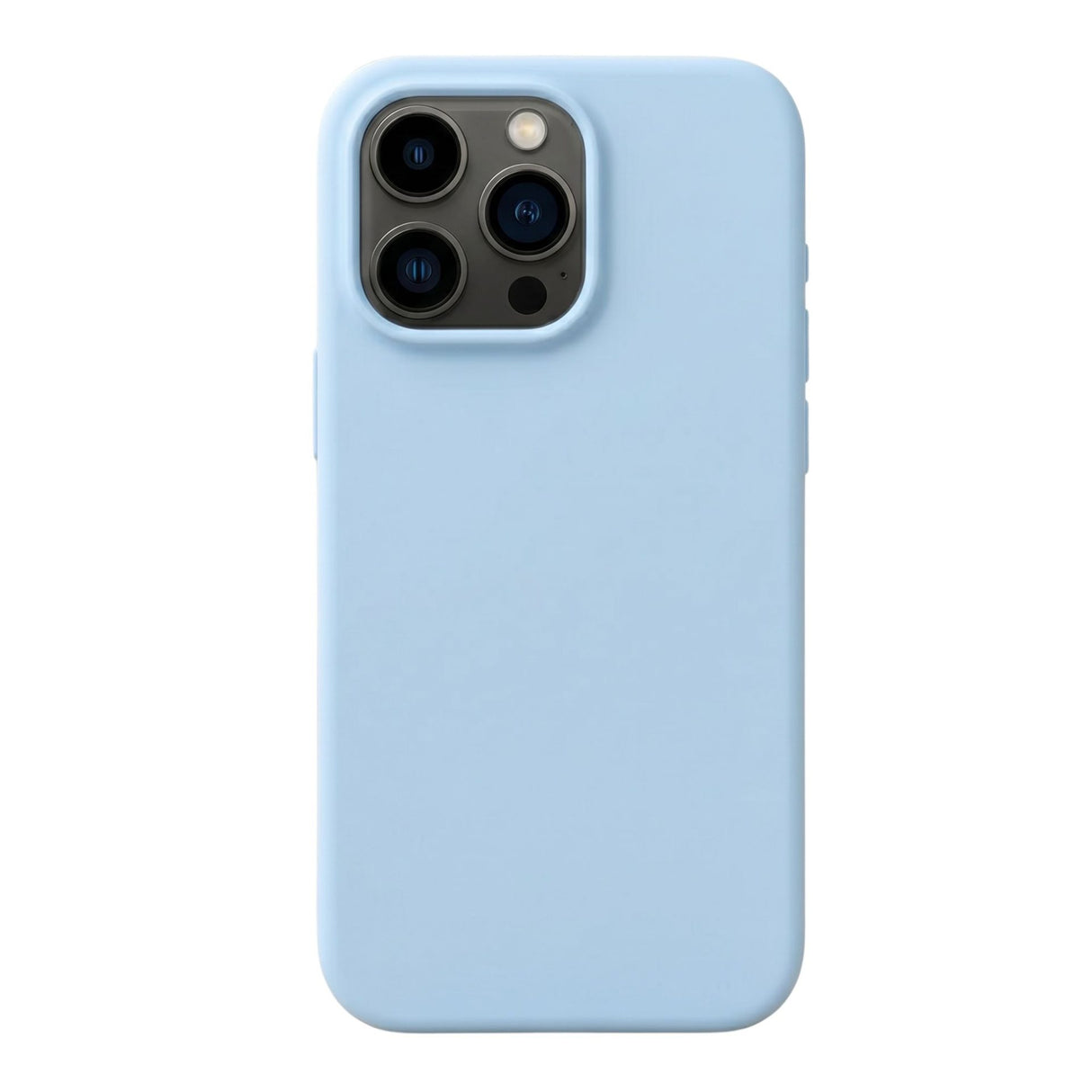Husă albastră Flippy MagSafe Series pentru iPhone 16 Pro Max din silicon lichid, vedere frontală completă