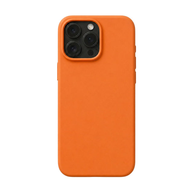 Husă Flippy silicon portocaliu pentru iPhone 16 Pro, vedere frontală, compatibilă MagSafe și Camera Control