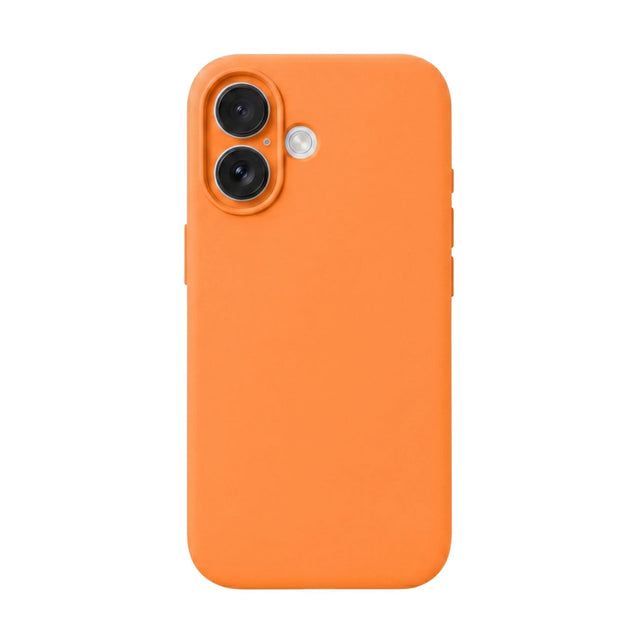 Husă Flippy iPhone 17 silicon lichid portocaliu, vedere frontală, protecție completă 360°