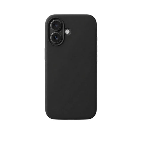Husă Flippy iPhone 17 din silicon lichid negru, vedere frontală, protecție 360° și compatibilitate MagSafe