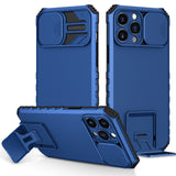Husa Defender cu Stand pentru Samsung Galaxy S22 Ultra, Albastru, Suport reglabil, Antisoc, Protectie glisanta pentru camera, Flippy - vivimall.ro