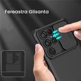 Husa Defender cu Stand pentru Samsung Galaxy S24 FE, Vivimall, Suport reglabil, Antisoc, Protectie glisanta pentru camera, Negru - vivimall.ro
