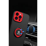 Husa de protectie Eagle eye pentru Apple iPhone 11, Rezistenta la socuri, Protectie camera, Cu inel de prindere magnetic rosu, Flippy, Negru - vivimall.ro