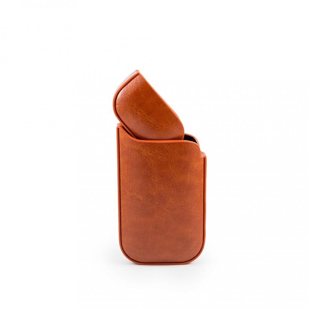 Husa Vivimall pentru IQOS 2.4 Plus, Capac de Protectie, Anti Soc si Zgarieturi, din Piele Ecologica, 43 g, 12 x 6 x 2.5 cm, Portocaliu - vivimall.ro