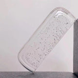 Husa Flippy pentru IQOS Iluma, de Protectie, Anti Soc si Zgarieturi, din Plastic, 12.5 x 4.2 x 2.6 cm, Transparent cu Sclipici Argintiu - vivimall.ro