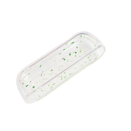 Husa Flippy pentru IQOS Iluma, de Protectie, Anti Soc si Zgarieturi, din Plastic, 12.5 x 4.2 x 2.6 cm, Transparent cu Sclipici Verde - vivimall.ro