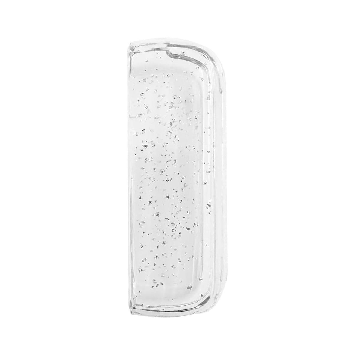 Husa Flippy pentru IQOS Iluma, de Protectie, Anti Soc si Zgarieturi, din Plastic, 12.5 x 4.2 x 2.6 cm, Transparent cu Sclipici Argintiu - vivimall.ro