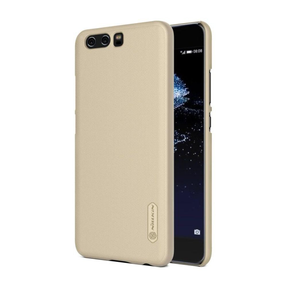 Husa Huawei P10 Nillkin Super Frosted Auriu + Folie de protectie - vivimall.ro