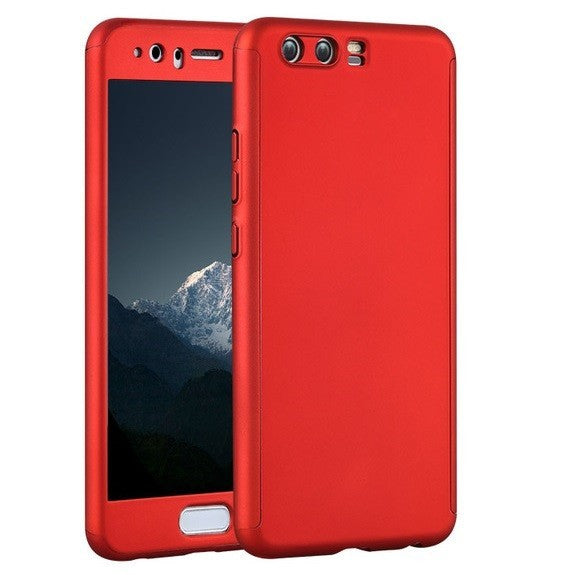 Husa Huawei P10 Plus Full Cover 360 Rosu + Folie de protectie - vivimall.ro