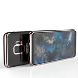 Husa Huawei P20 Lite Transparent cu Margini Roz-Aurii - vivimall.ro