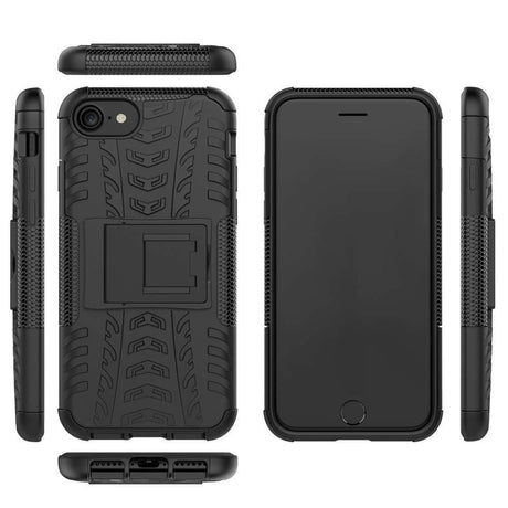 Husa protectie Flippy pentru Huawei P40 Lite Defender Model 3 cu Suport, Negru - vivimall.ro
