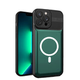 Husa Urban Armor pentru Samsung A14 4G/5G Verde inchis, Suport Auto Magnetic, Protectie Antisoc, Flippy - vivimall.ro