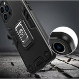 Husa Iron Warriors pentru iPhone 14 pro, Flippy,  Hybrid Ring Holder Kickstand, Negru - vivimall.ro