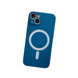 Husa MagSafe pentru Apple iPhone 14 Pro, Silicon, Protectie pentru camera, Magnetica, Incarcare Wireless,  Flippy, Albastru - vivimall.ro