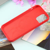 Husa MagSafe liquid large hole magnetic shell pentru Apple iPhone 11, Full Cover, Liquid Silicone, Magnetica, Incarcare Wireless, Flippy, Rosu - vivimall.ro