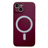 Husa MagSafe pentru Apple iPhone 13, Silicon, Protectie pentru camera, Magnetica, Incarcare Wireless,  Flippy, Visiniu - vivimall.ro