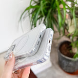 Husa MagSafe Silicone pentru iPhone 12, Flippy, Transparenta, Magnetica, Extra Protectie Camera Negru - vivimall.ro