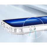 Husa MagSafe Silicone pentru iPhone 13, Flippy, Transparenta, Magnetica, Extra Protectie Camera Albastru - vivimall.ro