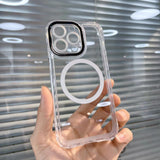 Husa MagSafe Silicone pentru iPhone 13 Pro Max, Flippy, Transparenta, Magnetica, Extra Protectie Camera Negru - vivimall.ro