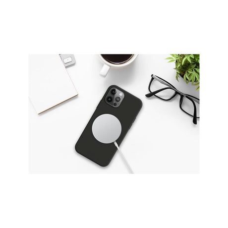 Husa protectie Flippy pentru iPhone 12/12 Pro Mag Safe, 2 in 1 incarcare si magnet, Soft silicone, Verde - vivimall.ro