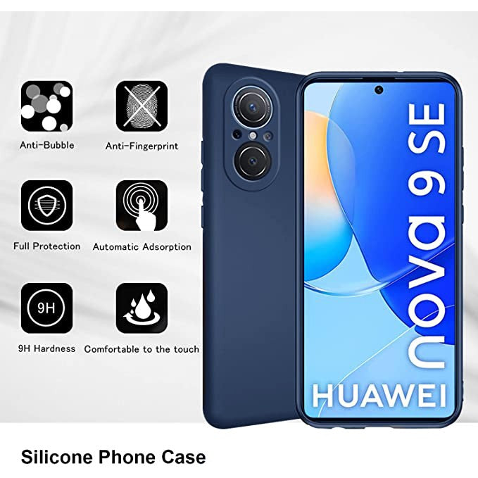 Husa Matte TPU pentru Huawei NOVA 9 SE, Flippy, Silicon Slim, Protectie Antisoc, Navy Blue - vivimall.ro
