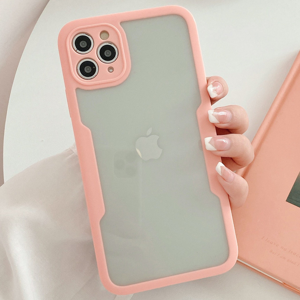 Husa Max Defence pentru iPhone 13 Pro Max, Bumper Roz, Fata Dubla Transparenta, Protectie Antisoc Full 360 ( fata, spate, margini ), Flippy - vivimall.ro