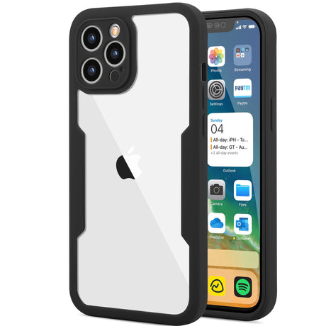 Husă Max Defence Samsung Galaxy A13 4G, bumper negru antisoc full 360°, vedere frontală