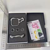 Husa Metalica Compatibila cu iPhone 15 Pro, Protectie pentru Colturile Telefonului si Camera, Lentile pentru Obiective, Aliaj, Antisoc, Antizgariere, Argintiu - vivimall.ro