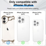 Husa Metalica Compatibila cu iPhone 16 Plus, Vivimall, Protectie pentru Colturile Telefonului si Camera, Aliaj, Antisoc, Antizgariere, Auriu - vivimall.ro