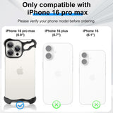 Husa Metalica Compatibila cu iPhone 16 Pro Max, Vivimall, Protectie pentru Colturile Telefonului si Camera, Aliaj, Antisoc, Antizgariere, Negru - vivimall.ro