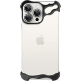 Husa Metalica Compatibila cu iPhone 16 Pro Max, Vivimall, Protectie pentru Colturile Telefonului si Camera, Aliaj, Antisoc, Antizgariere, Negru - vivimall.ro