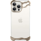 Husa Metalica Compatibila cu iPhone 16 Pro, Vivimall, Protectie pentru Colturile Telefonului si Camera, Aliaj, Antisoc, Antizgariere, Auriu - vivimall.ro
